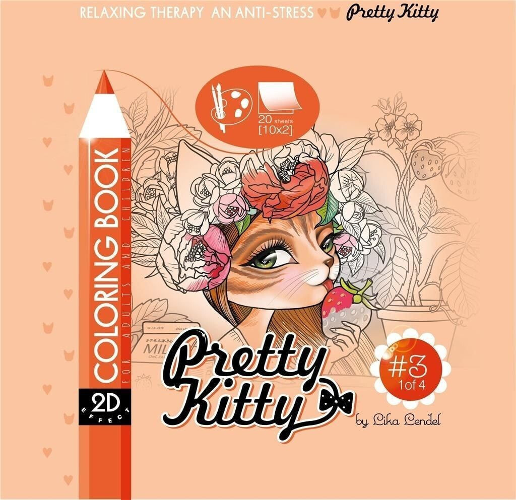 Раскраска для рисования Fresh Kolorowanka antystresowa 200x200 Pretty Kitty 3