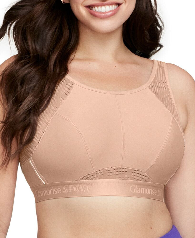 Glamorise full Figure Plus Size No-Sweat Mesh Sports Wirefree Bra