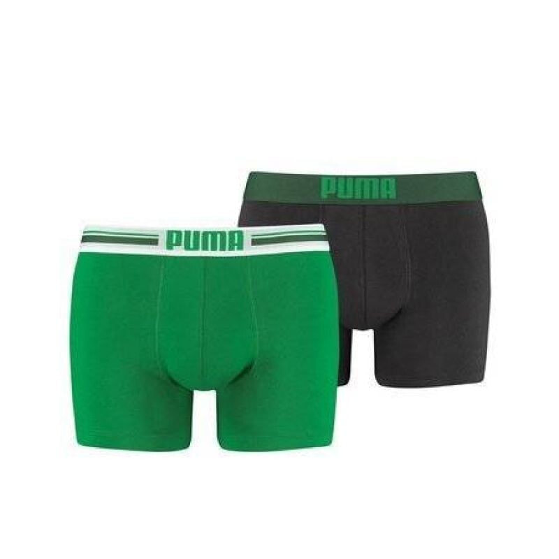 Мужские  трусы боксеры 2 пары  зеленые Puma boxer shorts 2-pack M 651003001 327