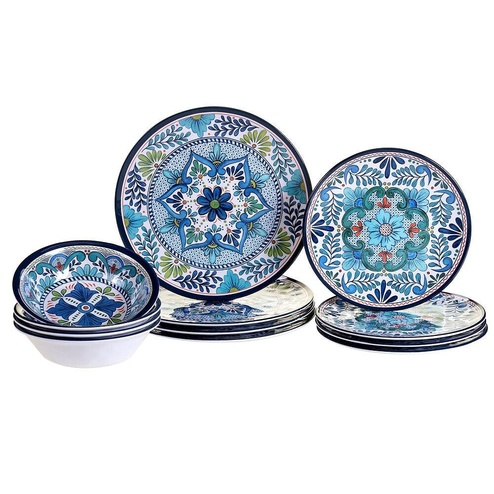 Talavera 12-Pc. Melamine Dinnerware Set