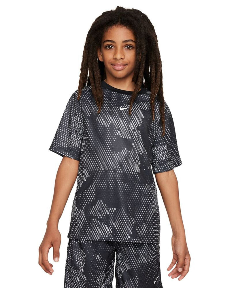 Nike big Boys Multi Dri-FIT Short-Sleeve Printed Top