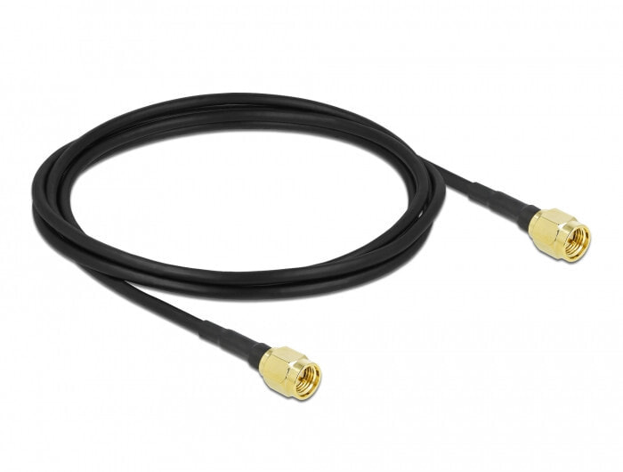DeLOCK 90469 коаксиальный кабель 2 m SMA LMR100 Черный