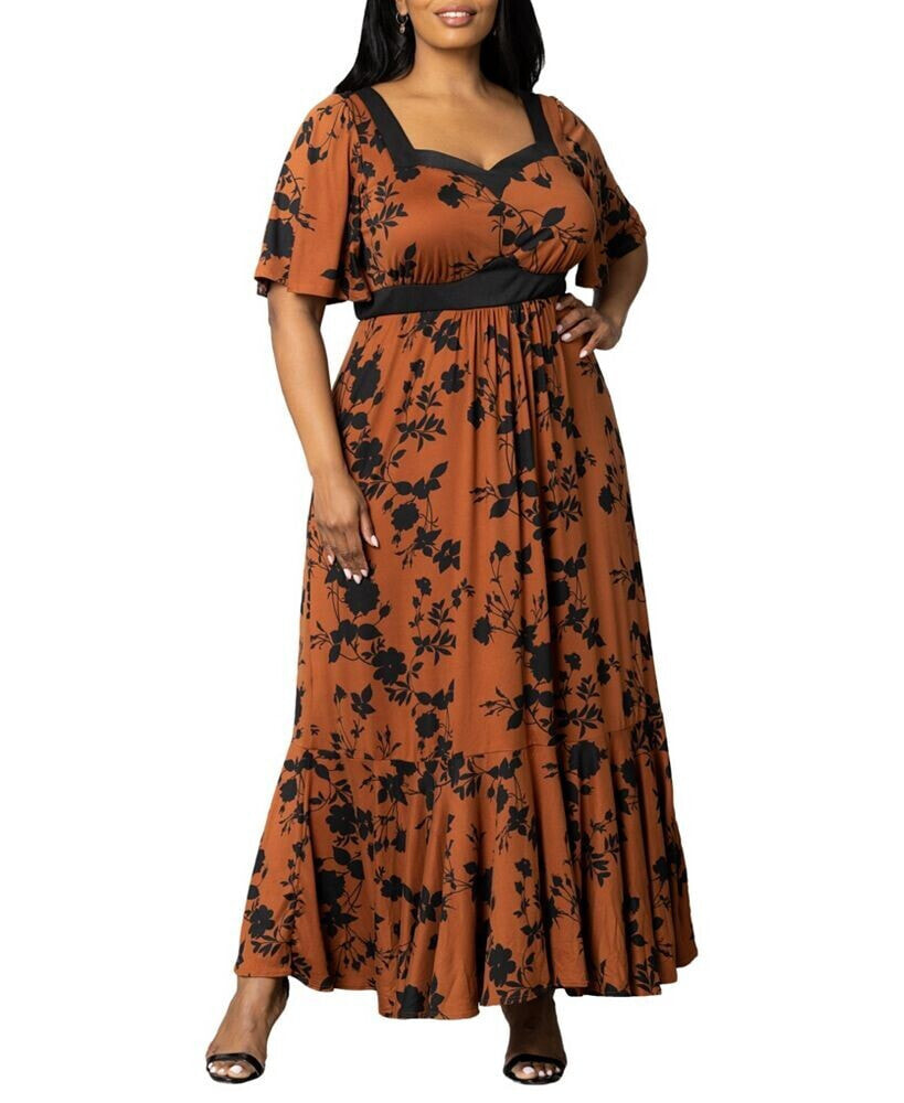 Kiyonna plus Size Icon Maxi Dress with Sweetheart Neckline