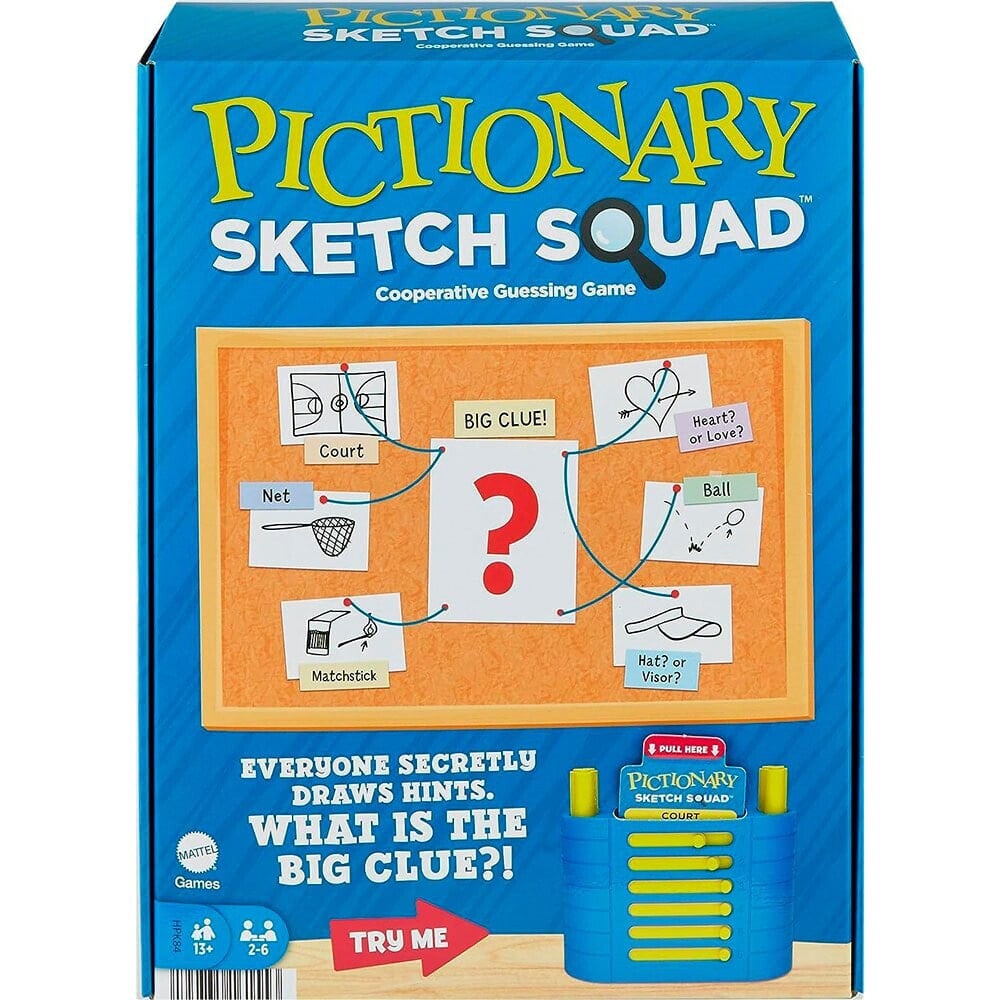 MATTEL Pictionary Sketch Squad Board Game