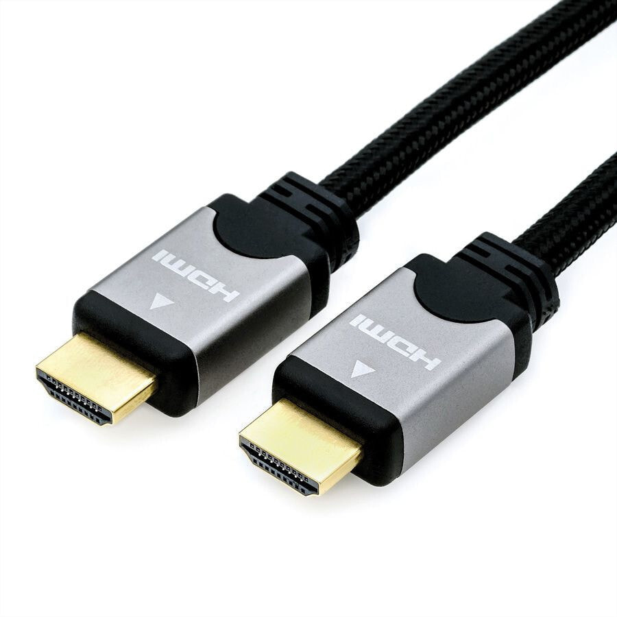 ROLINE 11.04.5850 HDMI кабель 1 m HDMI Тип A (Стандарт) Черный, Серебристый