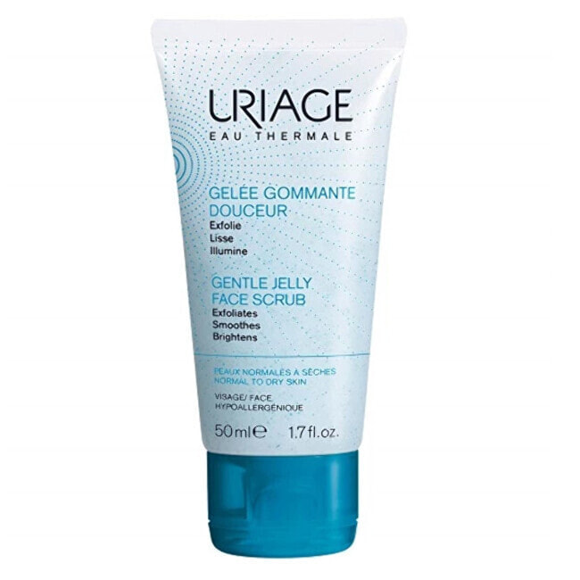 Uriage Gentle Jelly Face Scrub Нежный гипоаллергенный скраб для нормальной и сухой кожи 50 мл