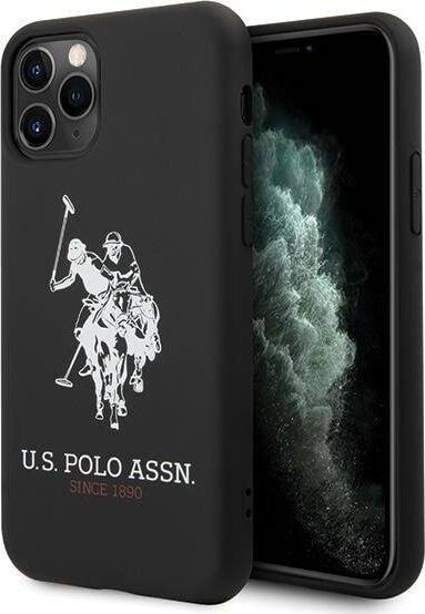 чехол силиконовый iPhone 11 Pro Max черный с логотипом U.S. Polo Assn.
