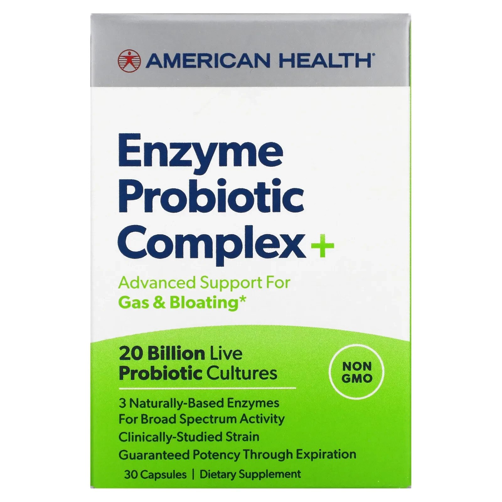 American Health, Enzyme Probiotic Complex +, 30 капсул