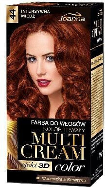 Joanna Multi Cream Color No.44 Стойкая краска для волос, оттенок интенсивный медный