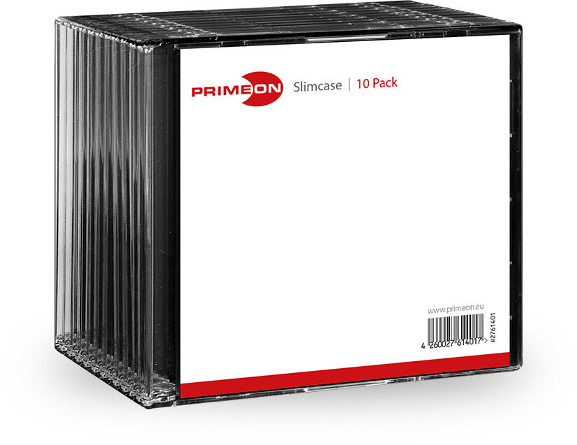 Primeon 2761401 чехлы для оптических дисков Тонкий чехол 1 диск (ов) Черный