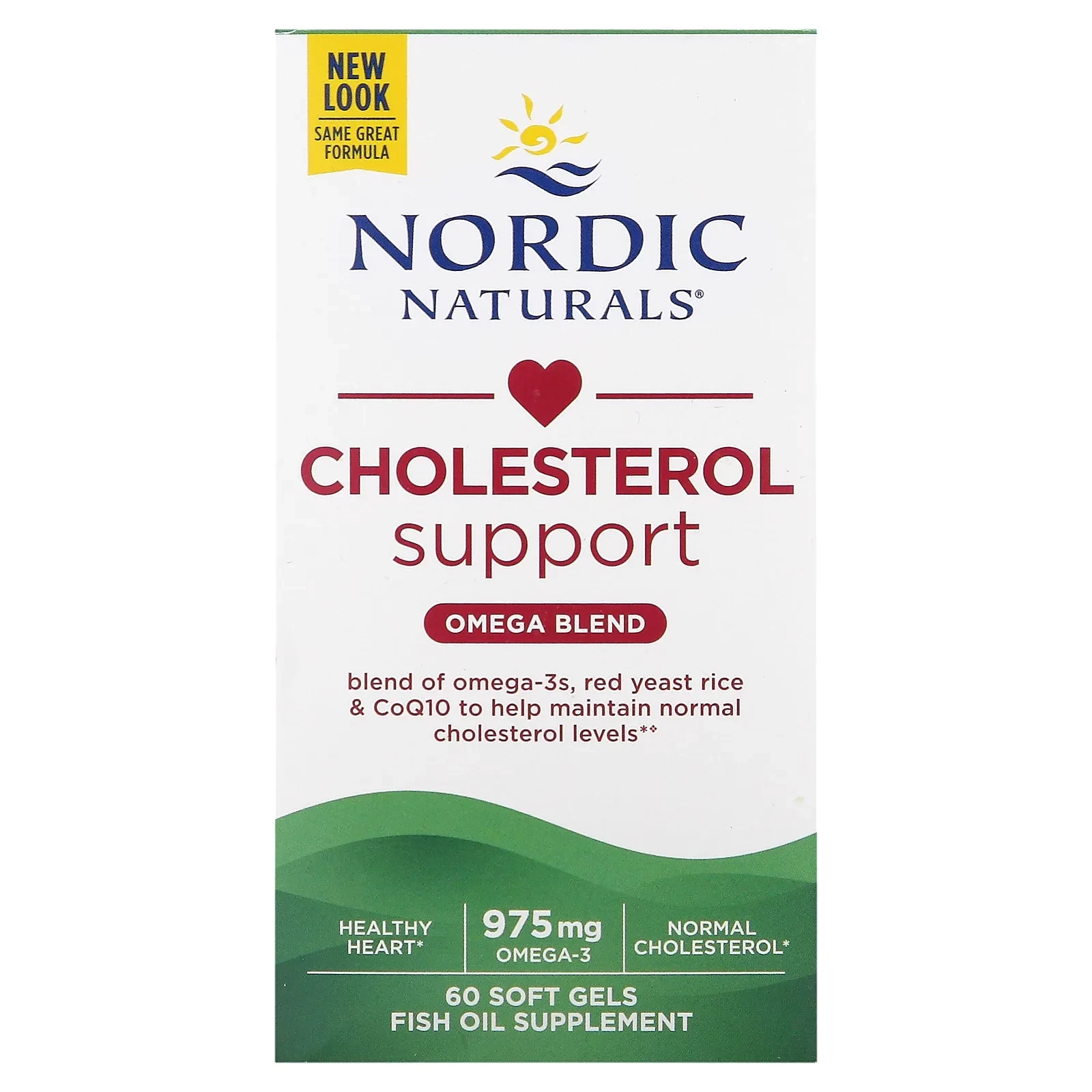 Cholesterol Support, Omega Blend, 975 mg, 60 Soft Gels (325 mg Per Soft Gel)