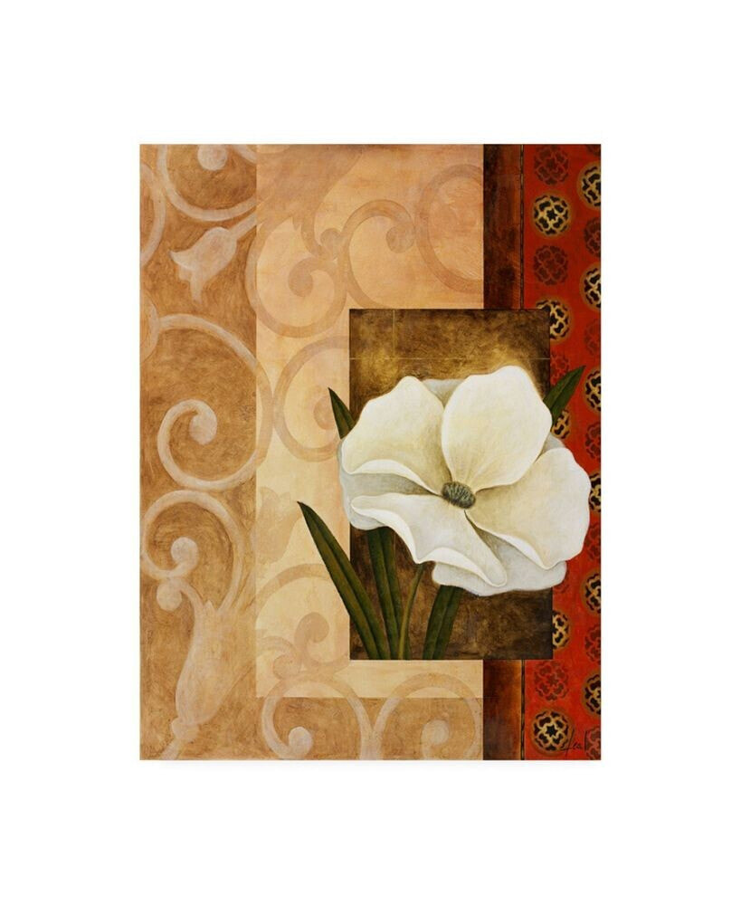 Trademark Global pablo Esteban White Floral Beige 1 Canvas Art - 27