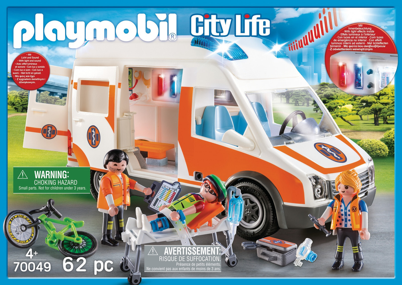 Игровой набор с элементами конструктора Playmobil City Life Скорая помощь с  мигалкой,70049 — купить недорого с доставкой, 589335