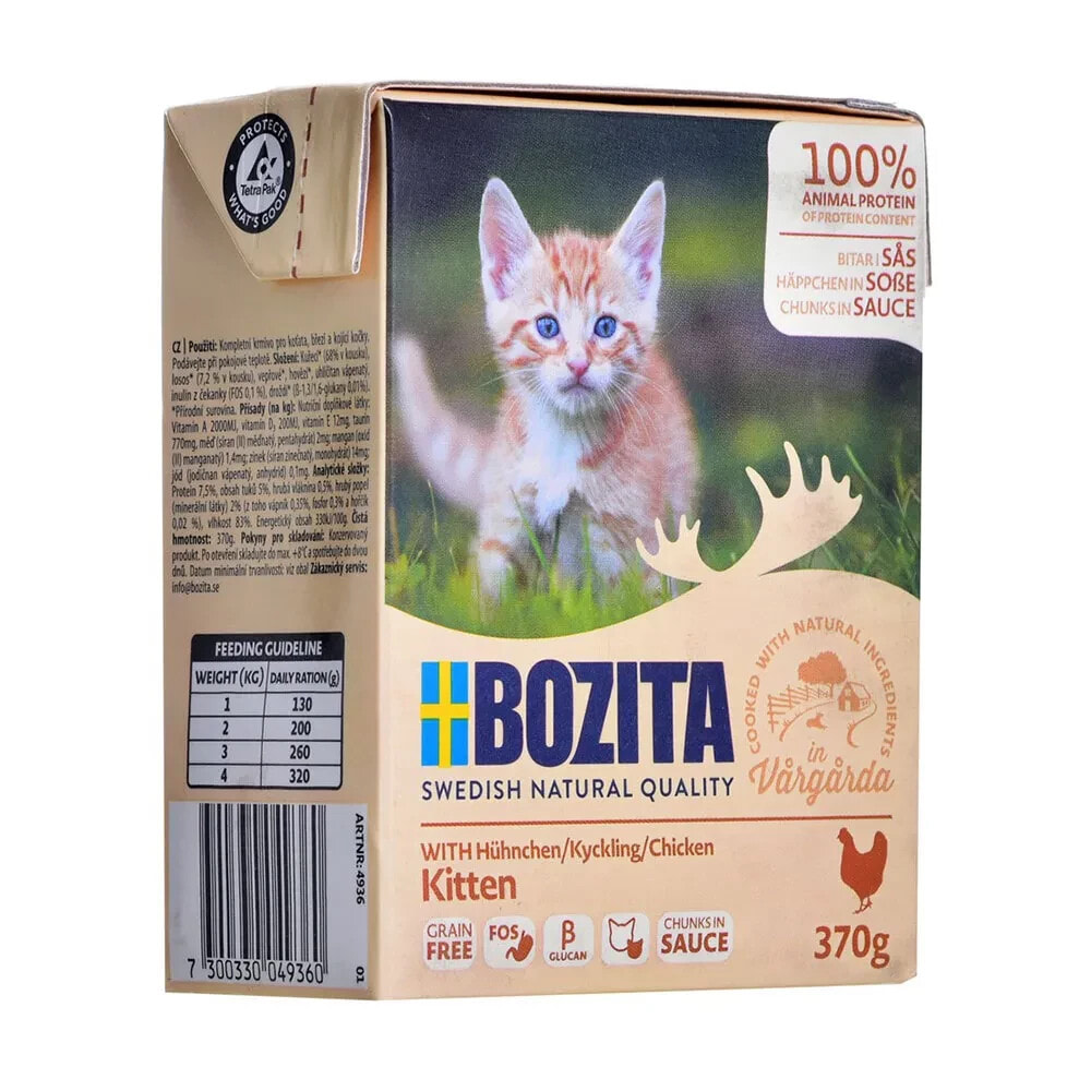 BOZITA Chunkssauce with chicken for wet kitten food 370g