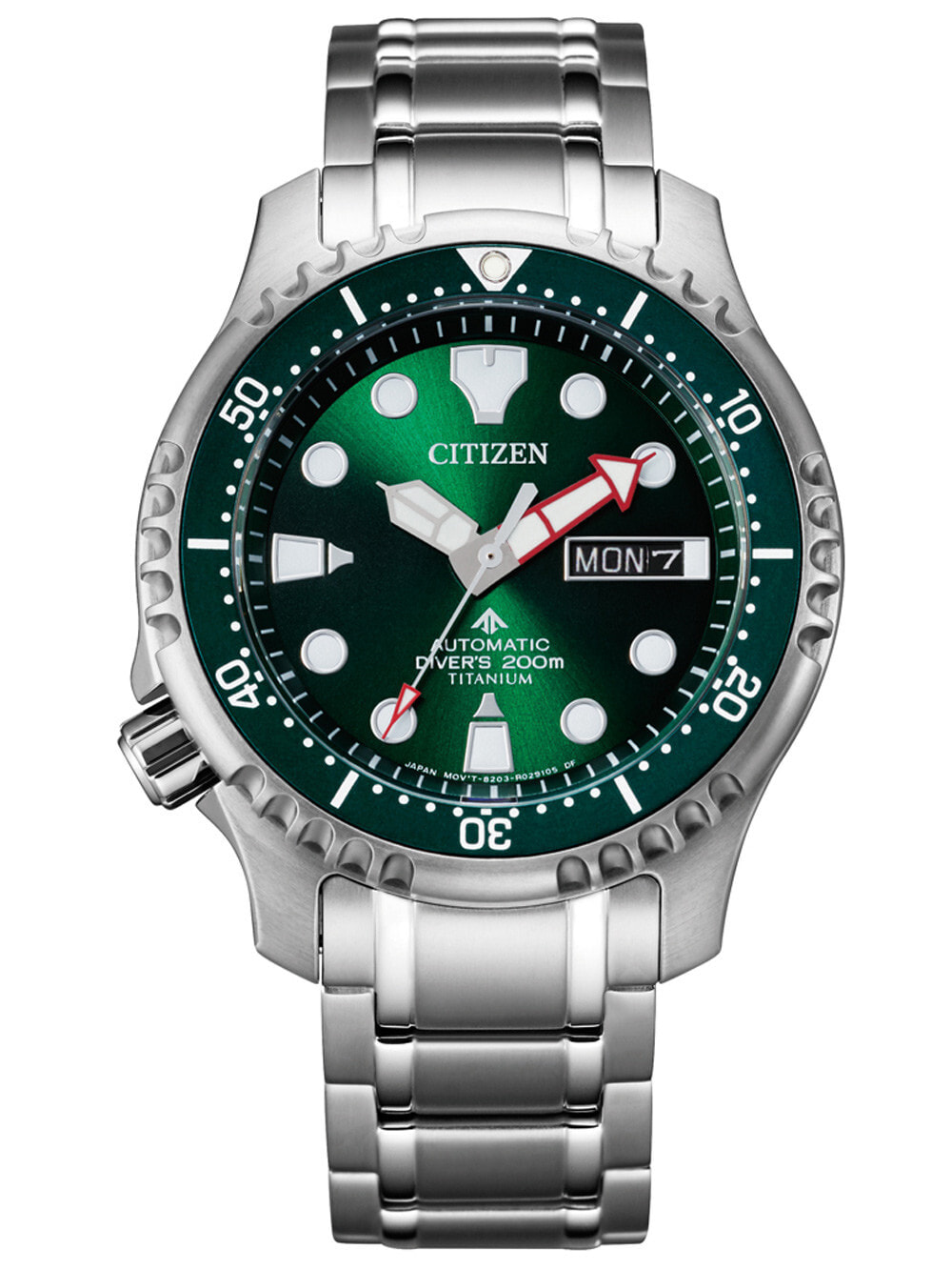 Мужские наручные часы с серебряным браслетом Citizen NY0100-50XE Promaster titanium automatic 42mm 20ATM