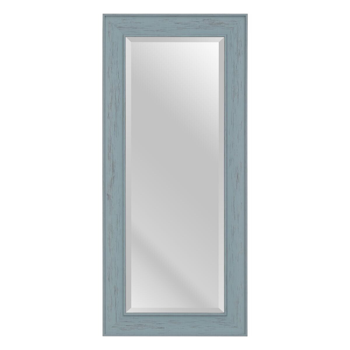 Wall mirror 56 x 2 x 126 cm Blue Wood