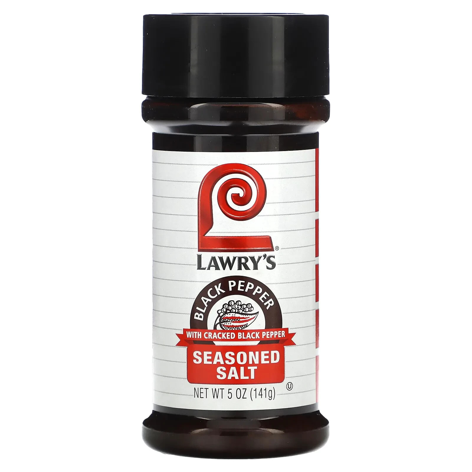 Seasoned Salt With Cracked Black Pepper, 5 oz (141 g)