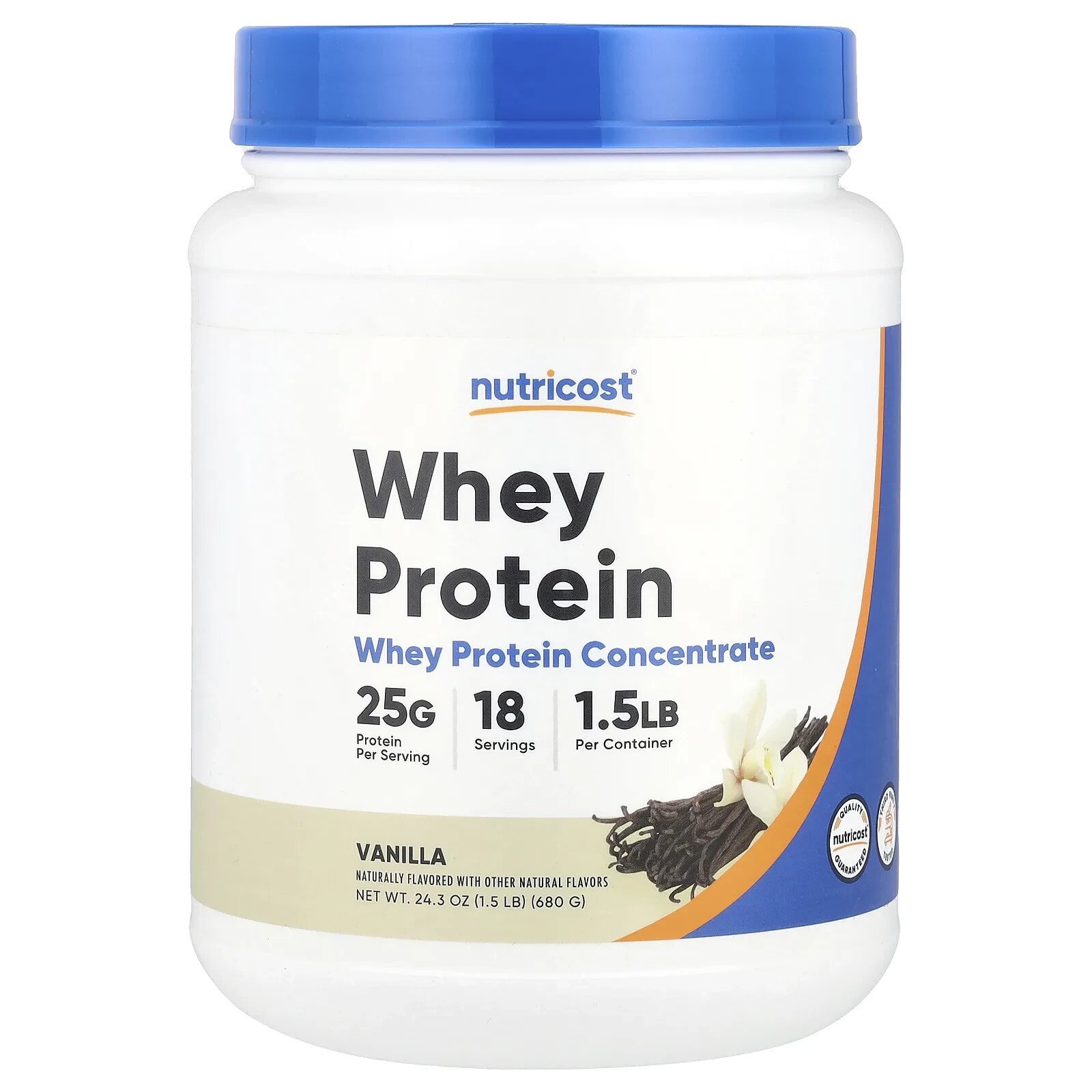 Whey Protein Concentrate, Vanilla, 1.5 lb (680 g)