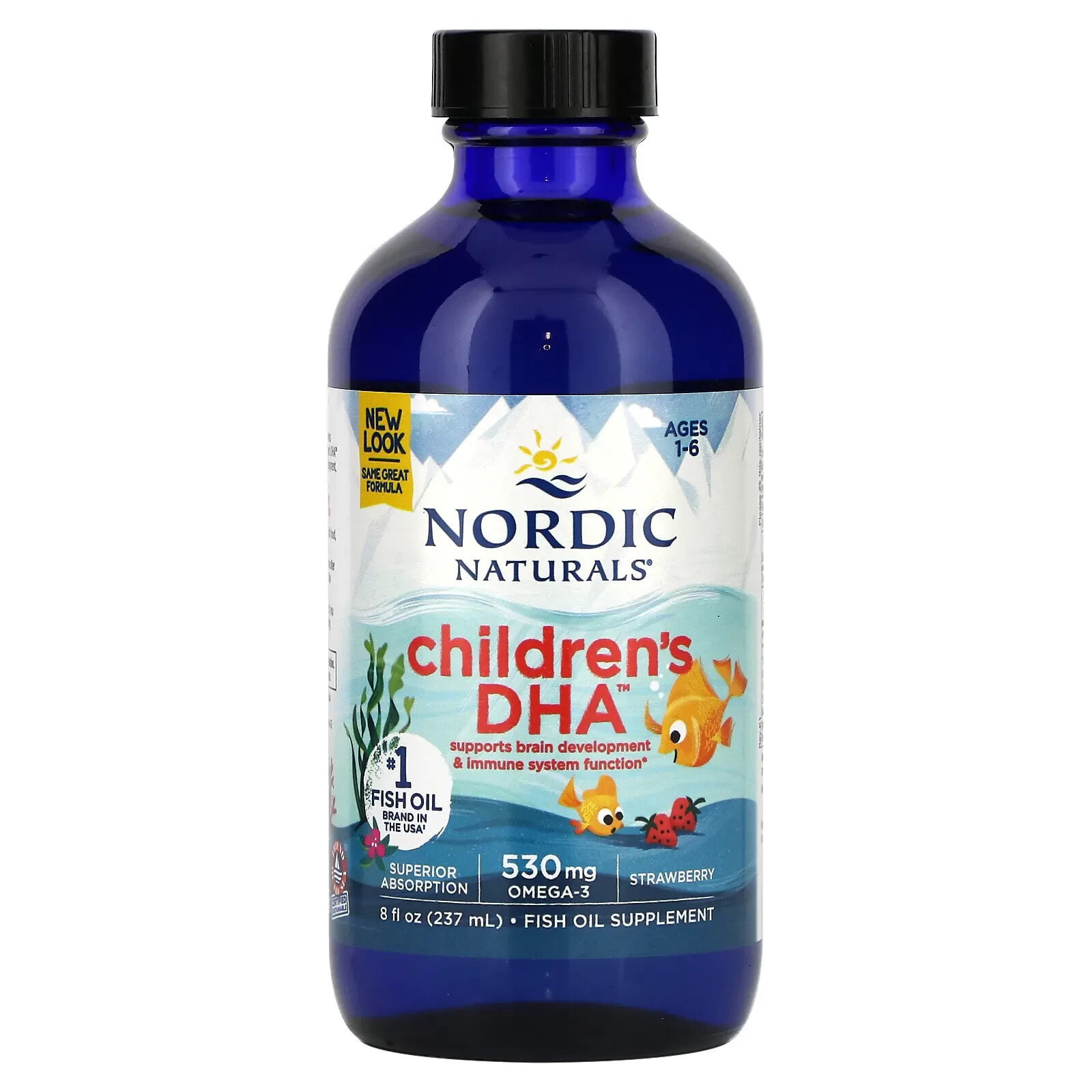 Nordic Naturals, ДГК для детей от 1 до 6 лет, со вкусом клубники, 473 мл (16 жидк. унций)