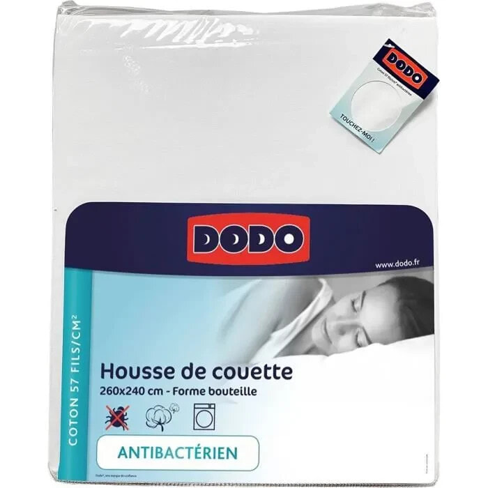 Dodo Duvet Cover - 260x240 cm - Baumwolle - Antibakteriell - Wei - Made in Frankreich