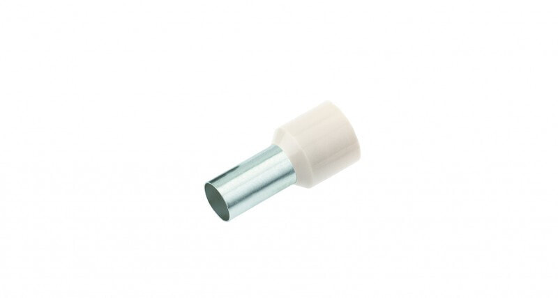 180998 - Wire end sleeve - Tin - Straight - Metallic - White - Copper - 0.5 mm²