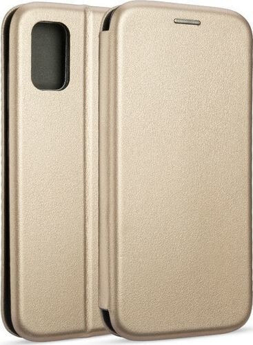 чехол книжка кожаный золотистый Samsung A41 A415