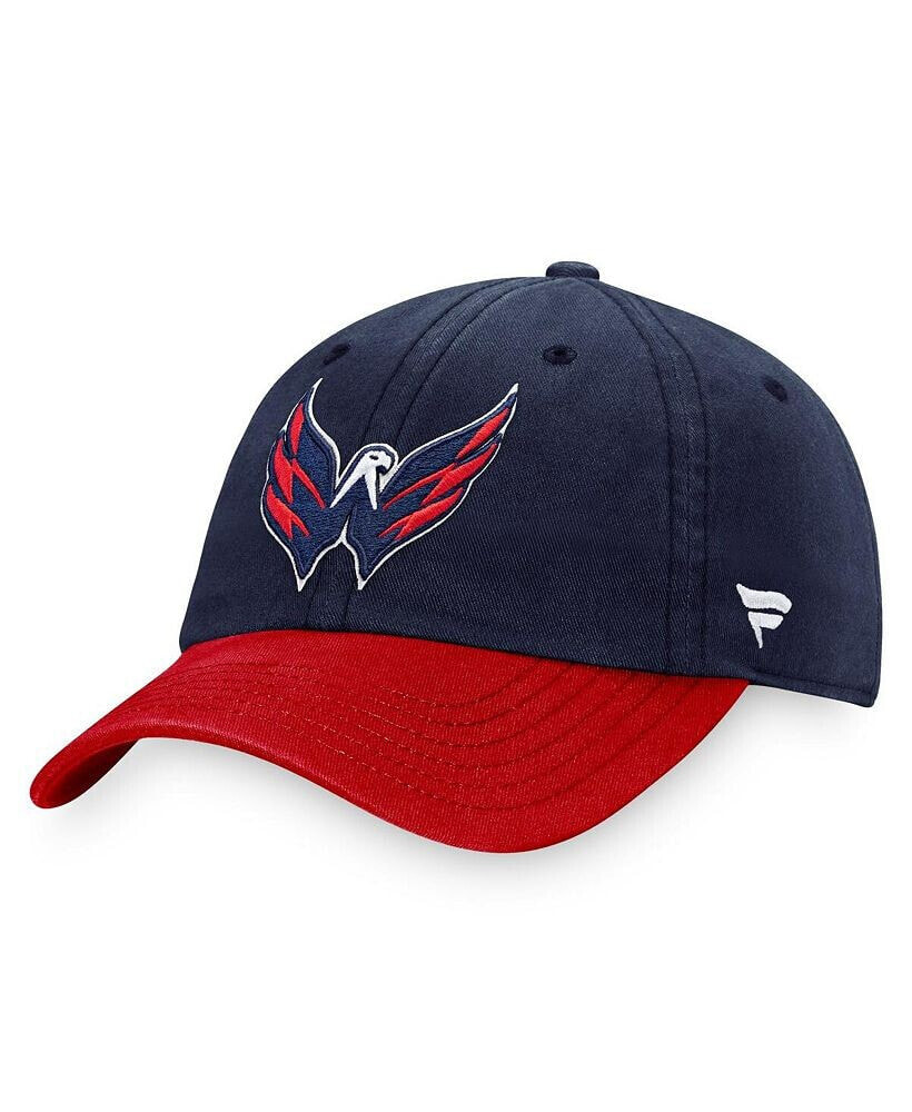 Fanatics men's Branded Navy, Red Washington Capitals Core Primary Logo Adjustable Hat