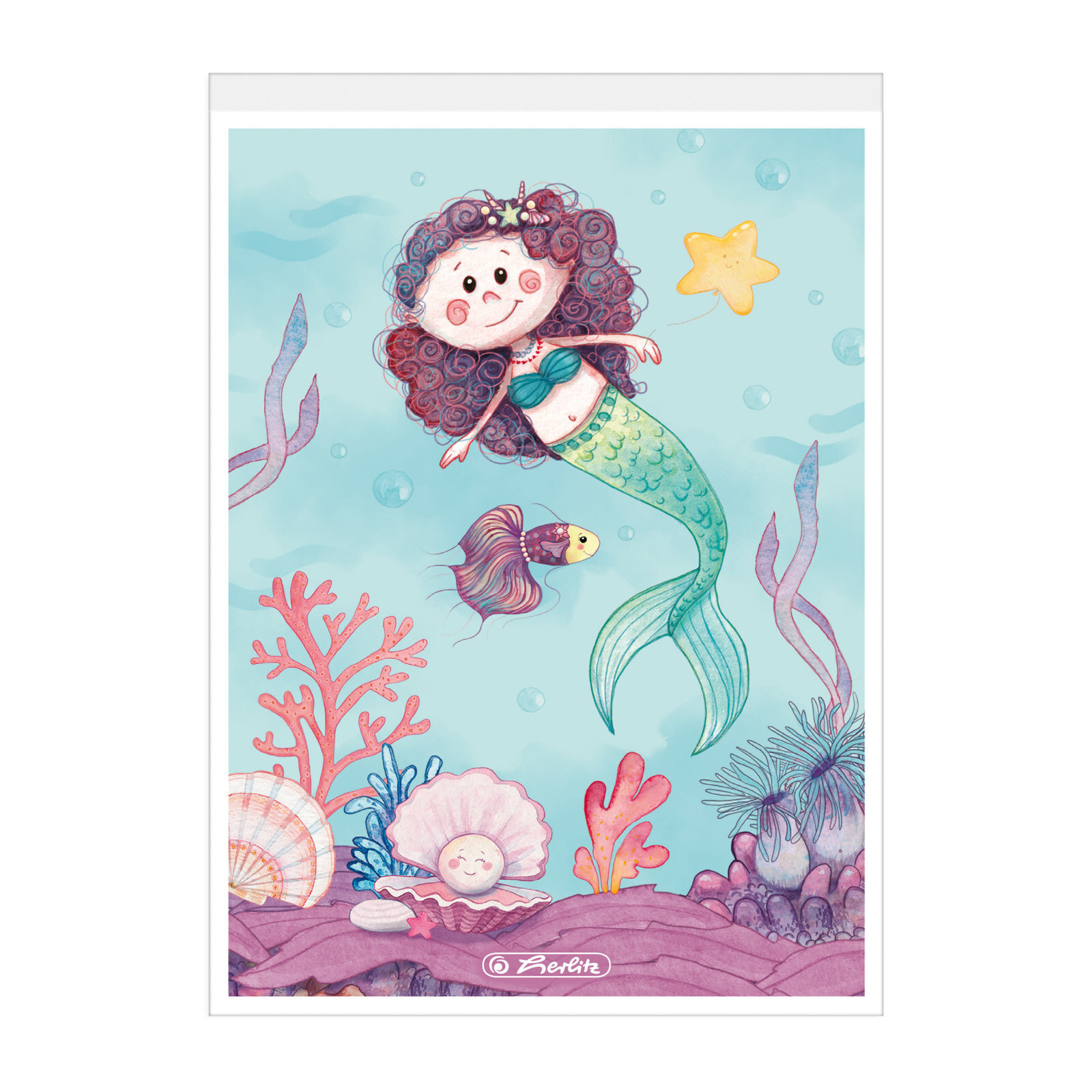 Mermaid - Image - Multicolour - A6 - 50 sheets - Squared paper - Girl