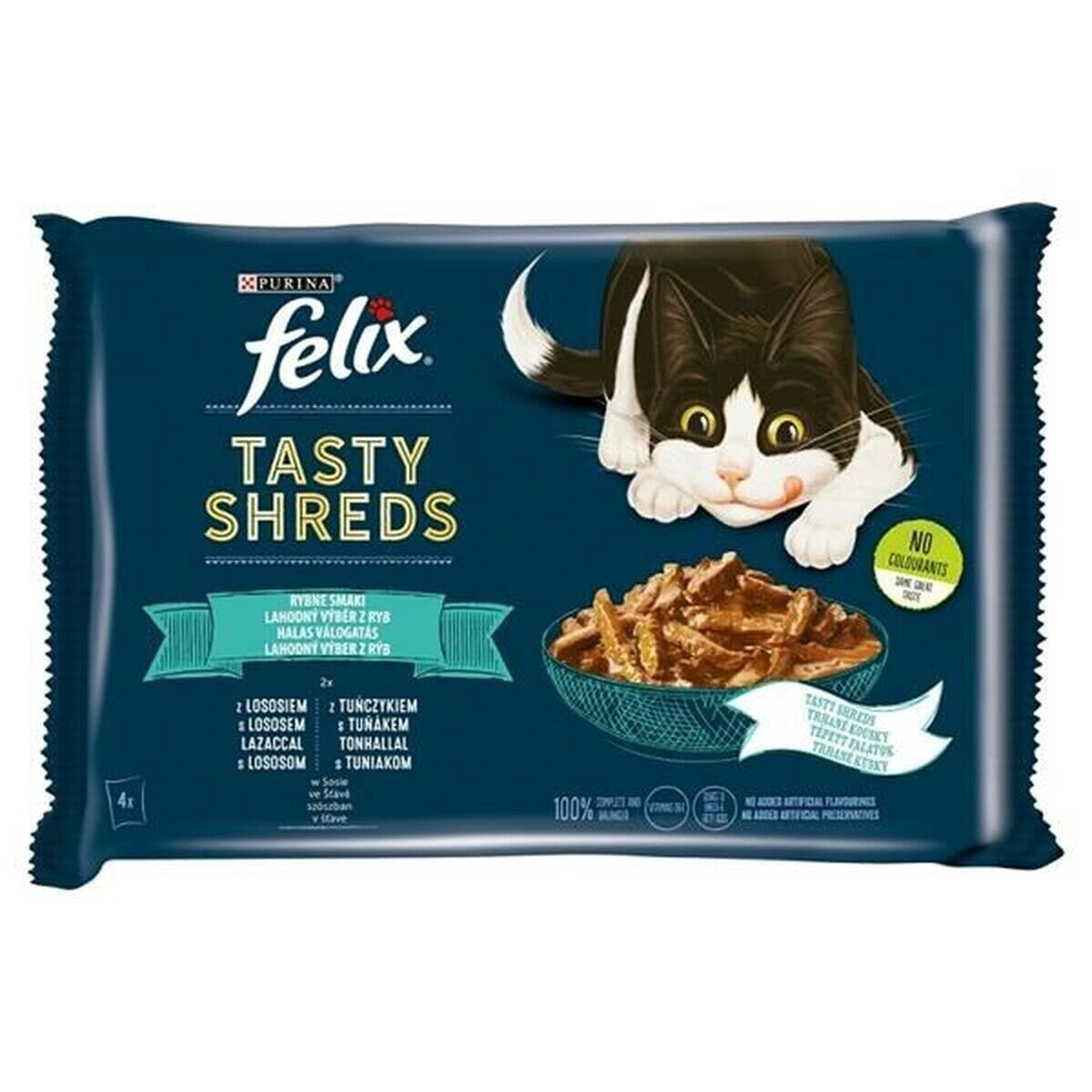 Корм для котов Purina Tasty Shreds Лососевый Тунец 4 x 80 g