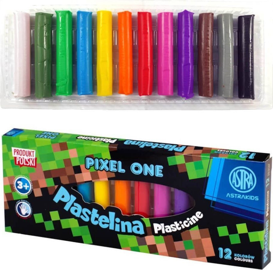 Astra Plastelina Pixel One 12 kolorów ASTRA