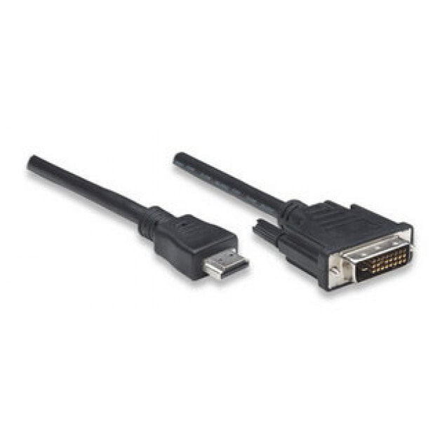 Techly ICOC-HDMI-D-100 видео кабель адаптер 10 m DVI-D Черный