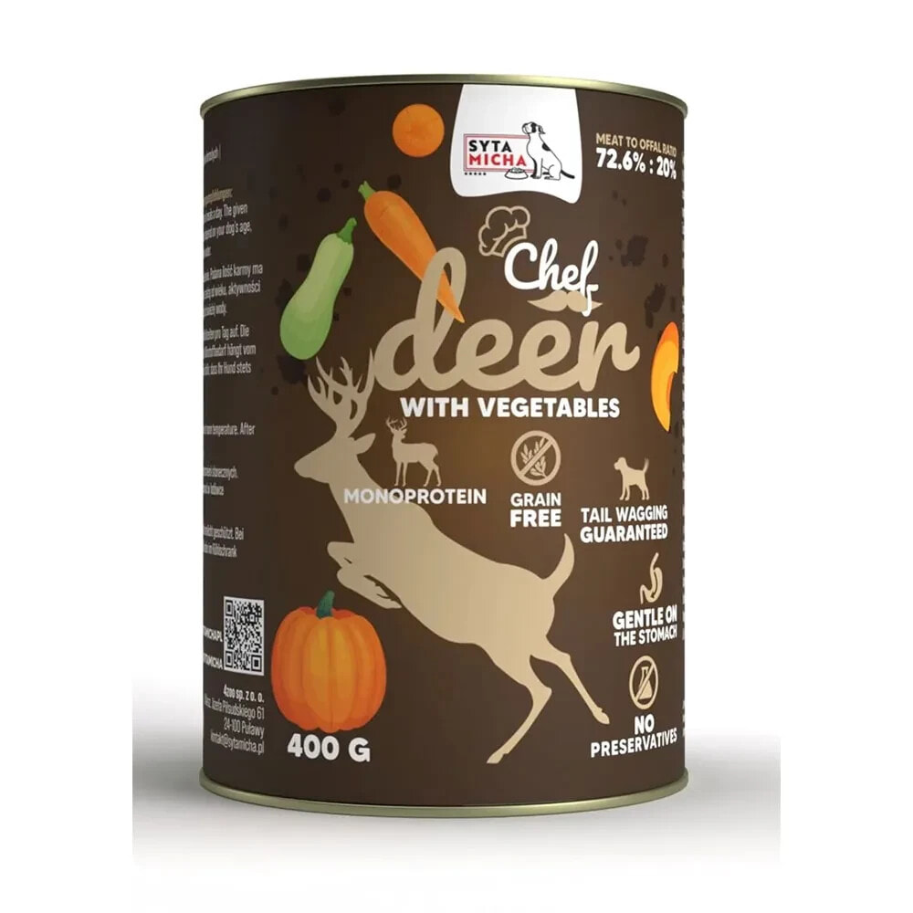 SYTA MICHA Chef deer with vegetables wet dog food 400g