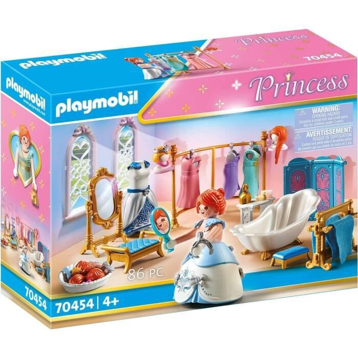 Игровой набор с элементами конструктора Playmobil Princess 70454 Гардеробная с ванной