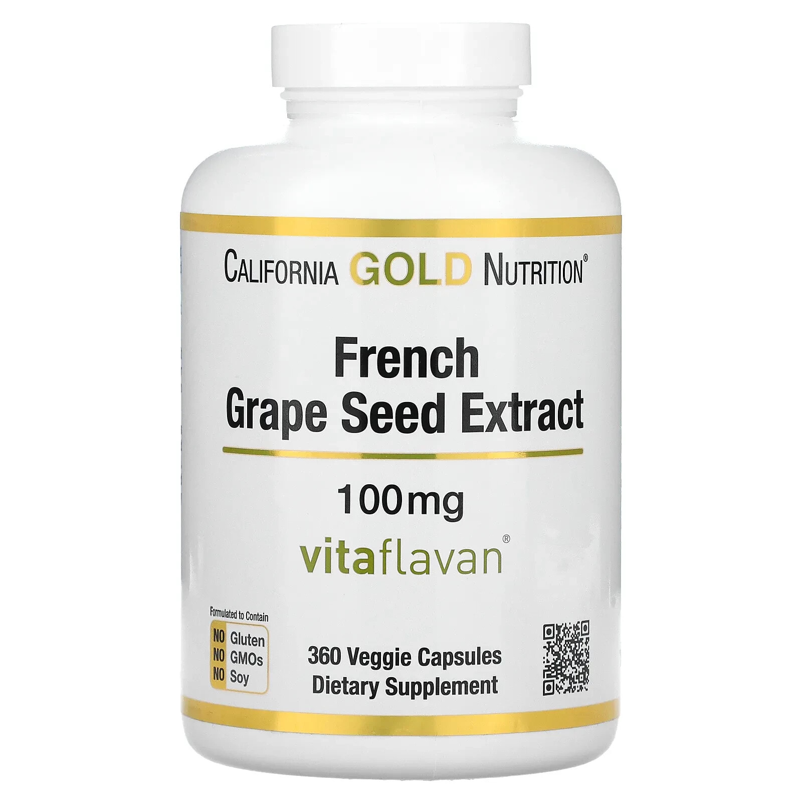 French Grape Seed Extract, Vitaflavan, 100 mg, 120 Veggie Capsules