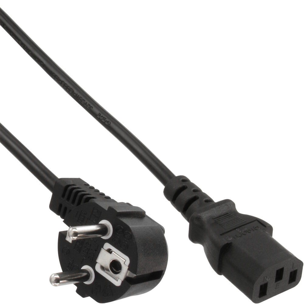 InLine 16647F кабель питания Черный 0,3 m Разъем C13
