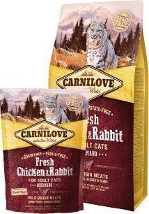 Сухой корм для кошек CARNILOVE, беззерновой с кроликом и курицей