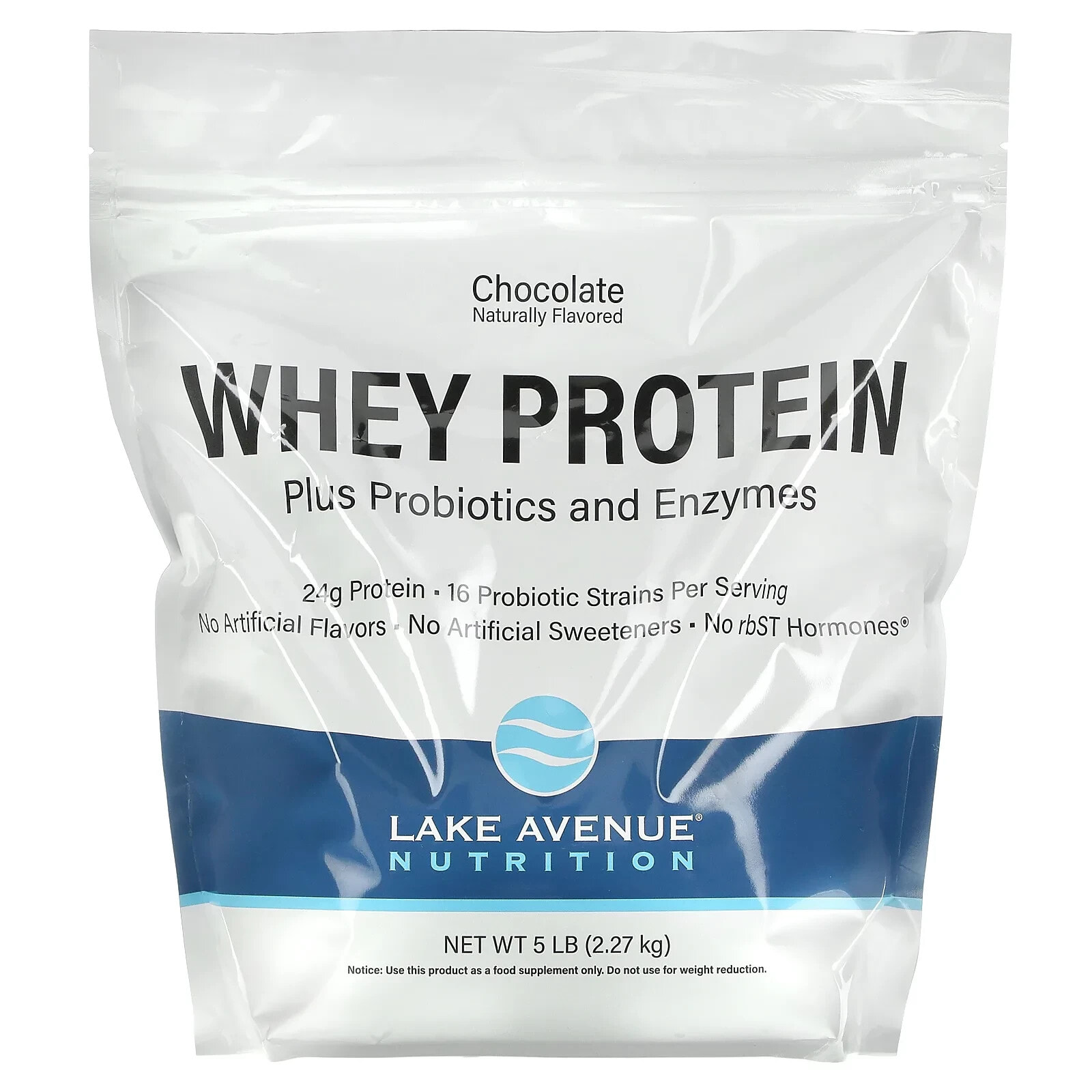 Whey Protein Plus Probiotics and Enzymes, Unflavored, 5 lb (2.27 kg)