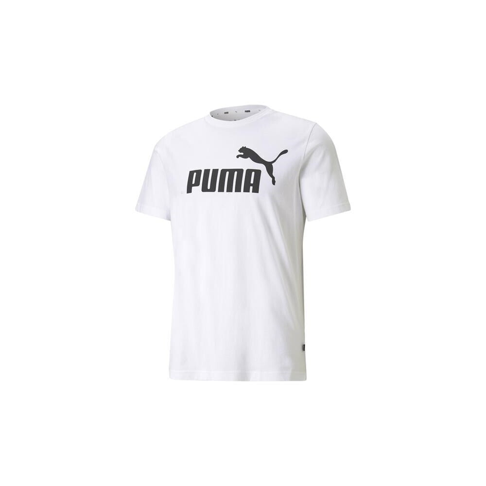 Мужская спортивная футболка белая с логотипом Puma Ess Logo Tee