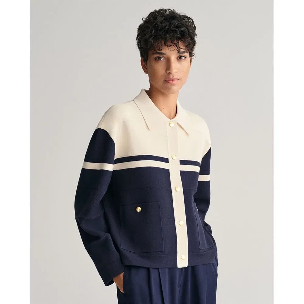 GANT Color Blocked Cardigan