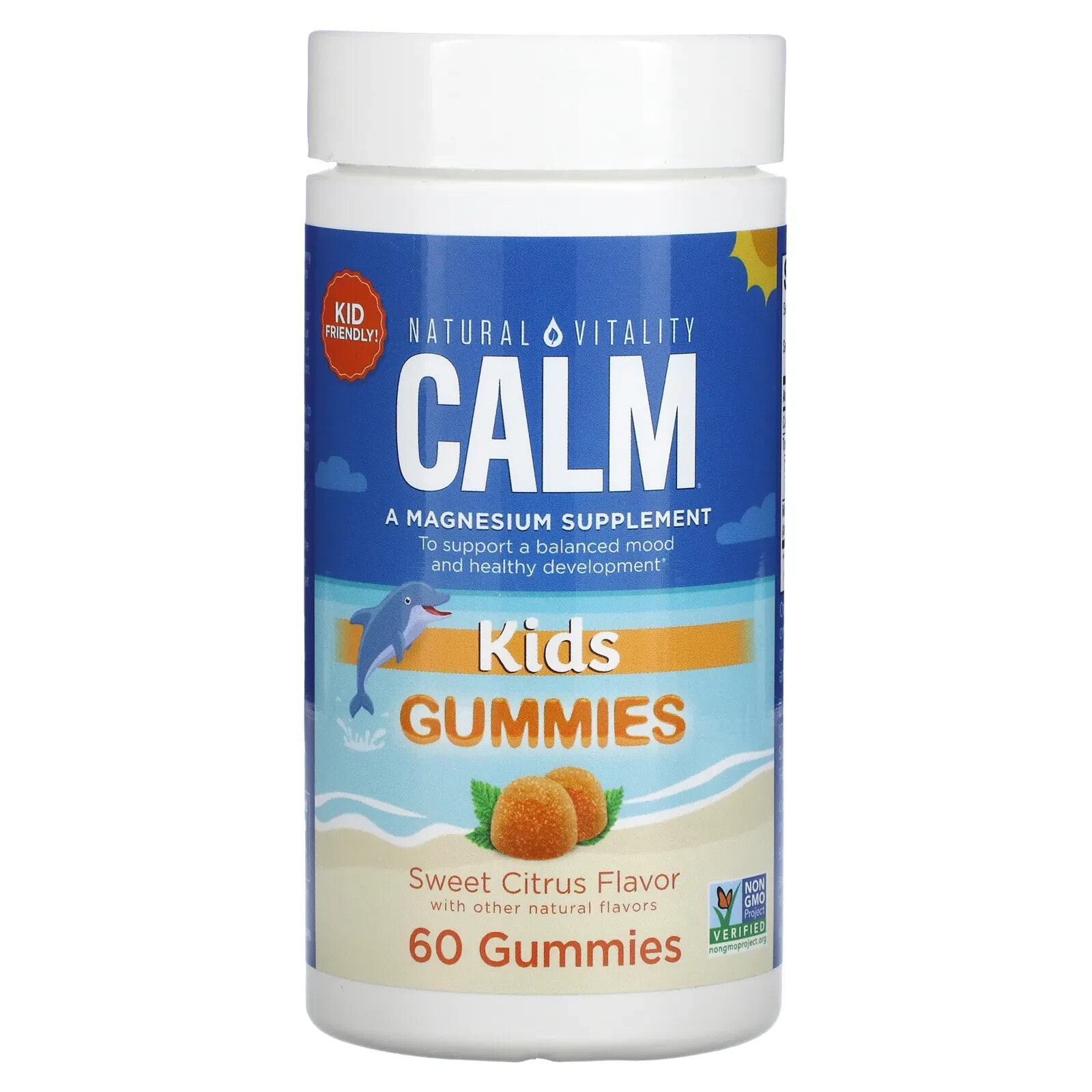 Natural Vitality, CALM, детские жевательные таблетки, сладкие цитрусовые, 120 жевательных таблеток