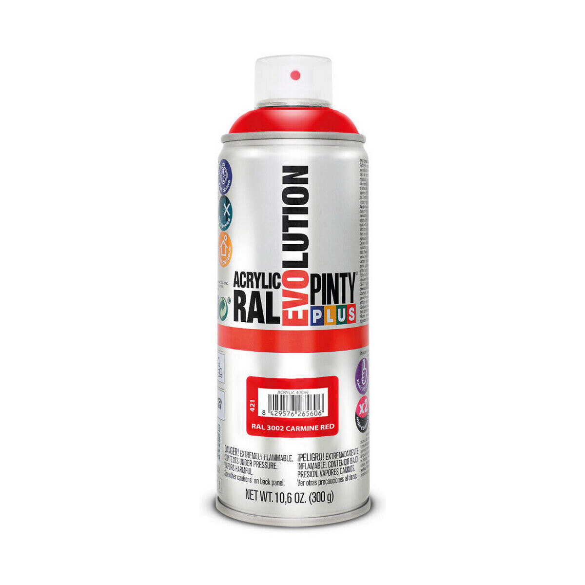Spray paint Pintyplus Evolution RAL 3002 400 ml Carmine Red