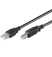 Goobay USB AB 300 HiSpeed Black 3m USB кабель USB A USB B Черный 68901