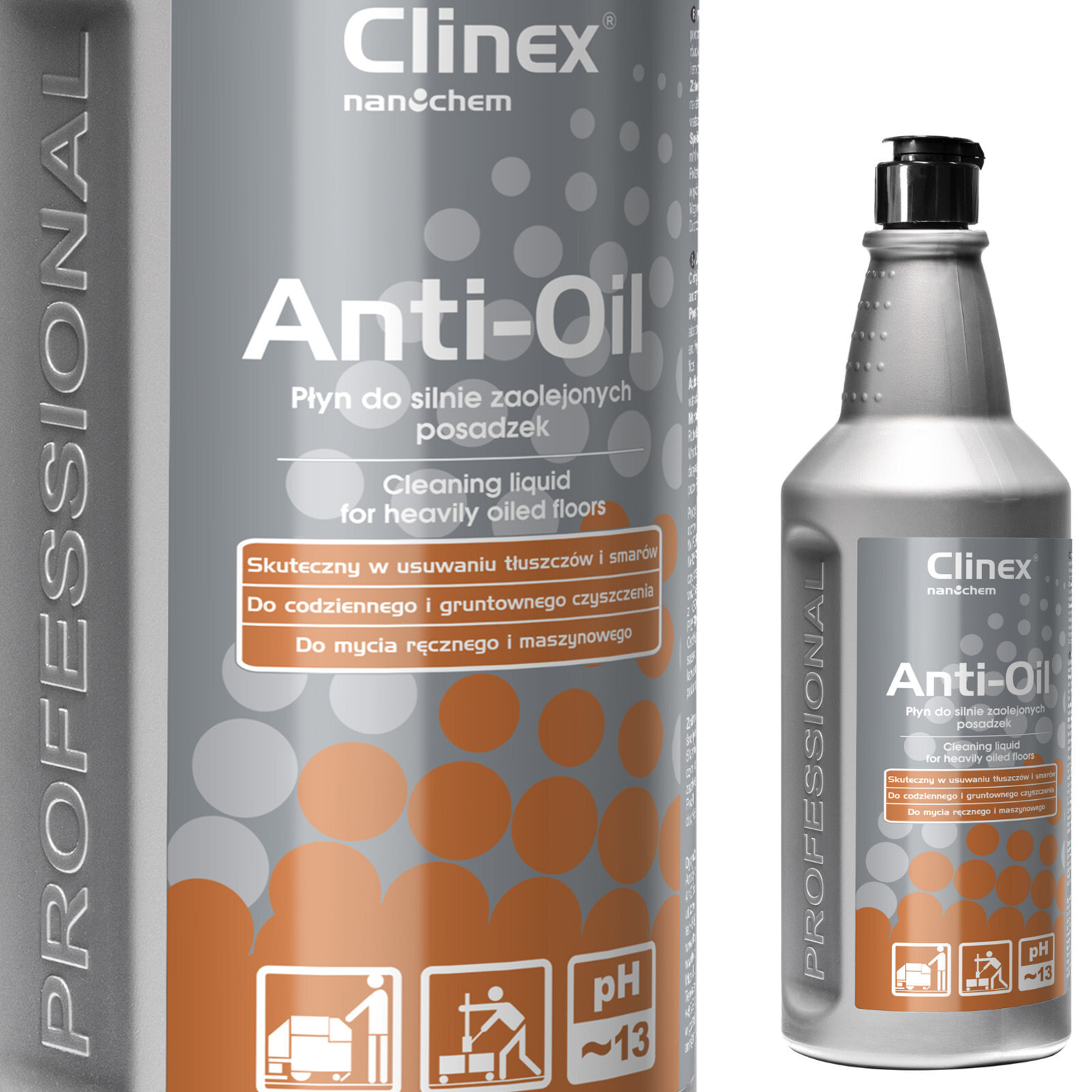 CLINEX Anti-Oil 1L liquid for cleaning heavily oiled floors