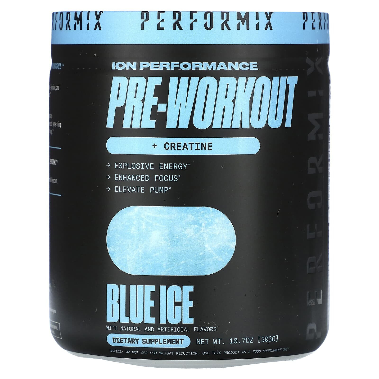 Ion Performance Pre-Workout + Creatine, Blue Ice , 10.7 oz (303 g)