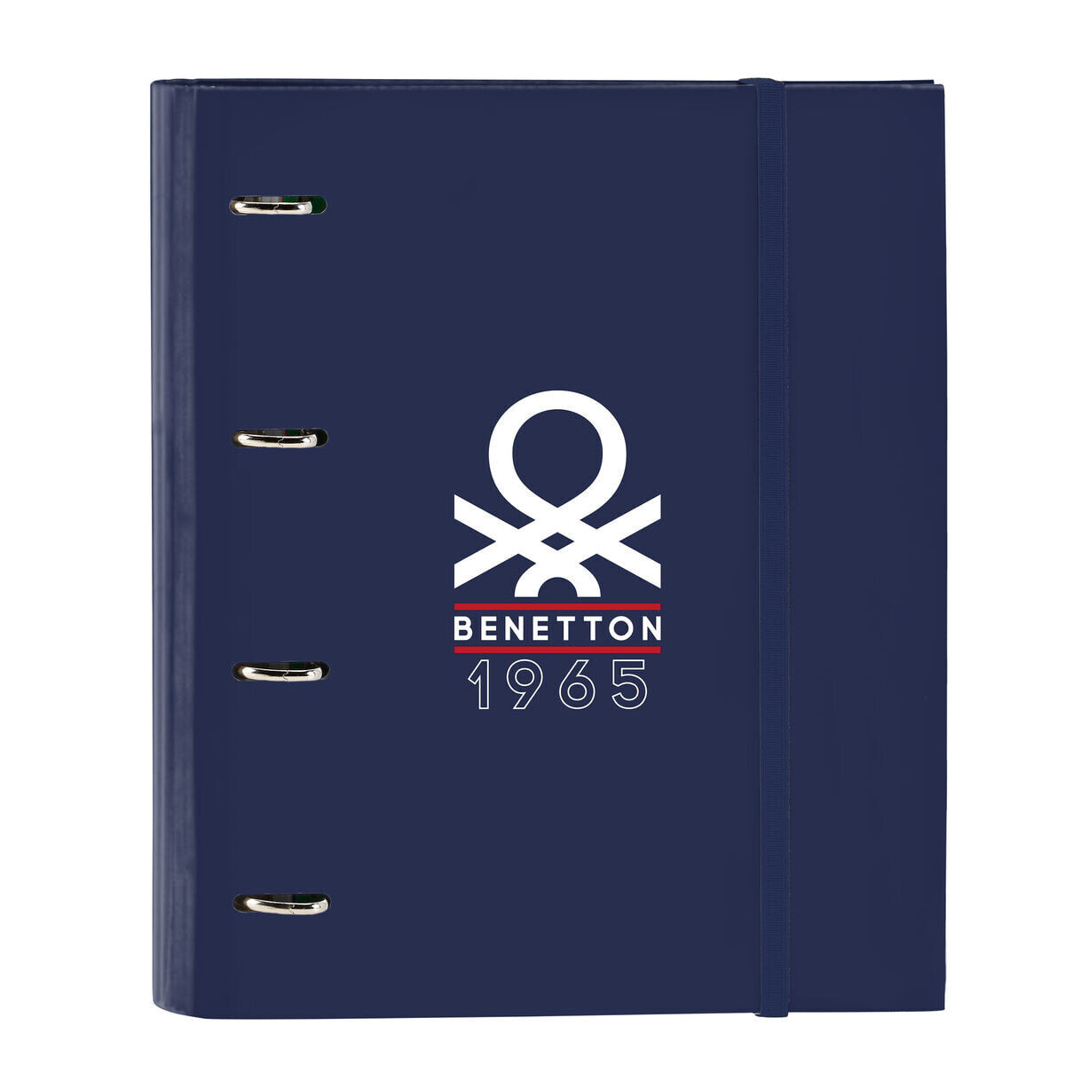 Ring binder Benetton Varsity Grey Navy Blue 27 x 32 x 3.5 cm