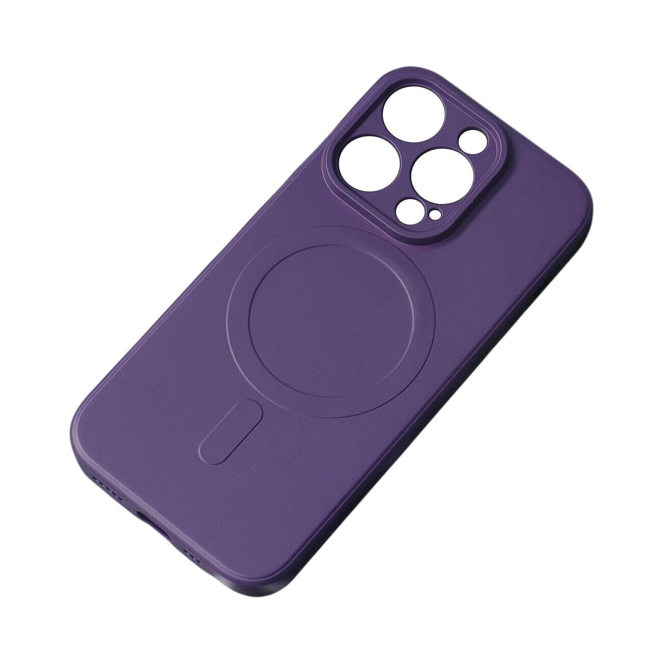 Silikonowe etui z MagSafe do iPhone 15 Plus Silicone Case fioletowe