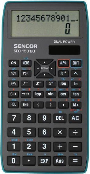 Sencor SEC 150 BU calculator Gray blue frame