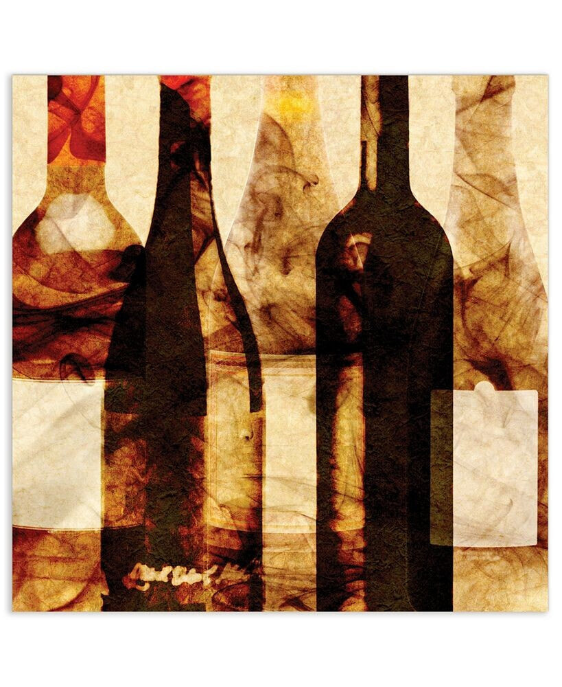 Smokey Wine 3Frameless Free Floating Tempered Art Glass Wine Bottle Wall Art by EAD Art Coop, 38