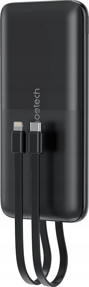 Powerbank Choetech Powerbank Choetech B654 10000mAh 22.5W USB-A / USB-C / micro USB z wbudowanym kablem USB-C / Lightning - czarny