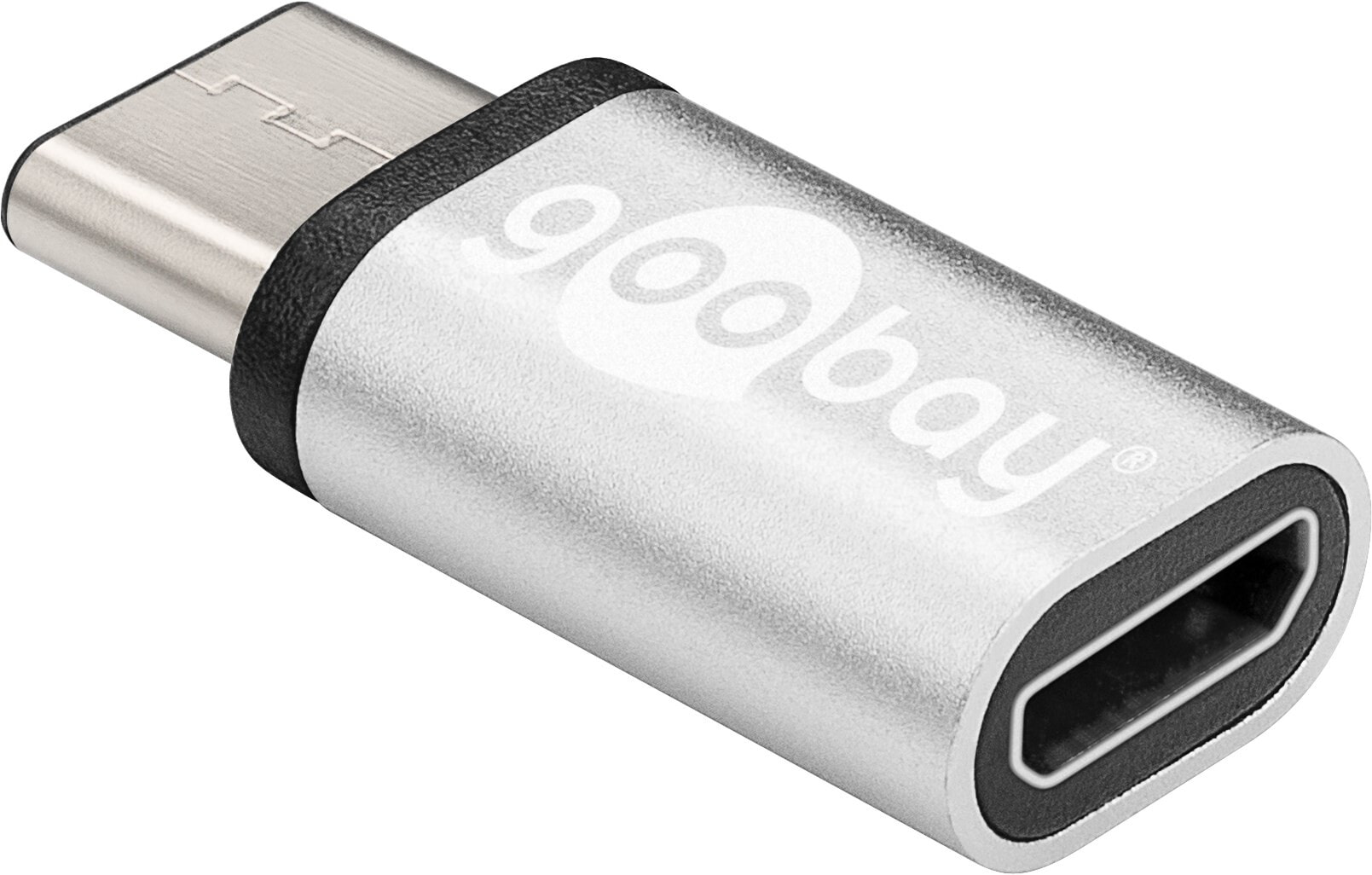 Goobay 56636 кабельный разъем/переходник USB-C USB 2.0 Micro Серебристый